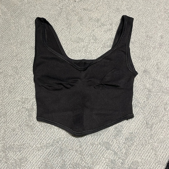 Black Bustier Crop Top - Picture 1 of 1